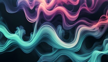 Pink and Green tosca abstract background with waves