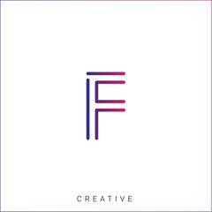 F Creative Latter Logo Design. By Custom Branding Logo. Creative Logo Design. Logo Template. Vector illustration. Modern Design. Monogram Design