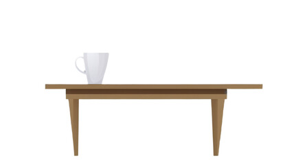 Ilustración de mesa de centro en 3D sin fondo