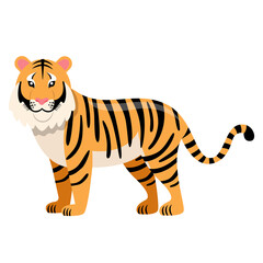 tiger cartoon isolated