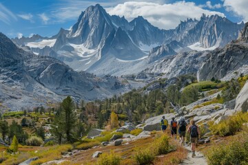 Hiking Towards the Majestic Peaks of the Sierra Nevada