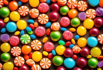 Fototapeta premium vibrant candy showcase colorful sweets various shapes sizes, rainbow, lgbtq, lgbt, pride, love, equality, display, bright, assorted, confectionery, dessert,