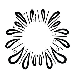 Fototapeta premium starburst doodle, water drop doodle, water doodle illustration vector