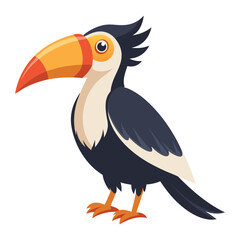 illustration of a Hornbill animal 