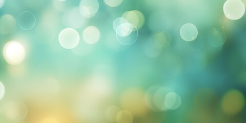 Obraz premium Abstract Bokeh Background with Green and Yellow Tones