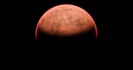 mars red planet in the space science universe