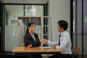 Lawyers, judges, legal matters, agree to discuss and consult with clients.