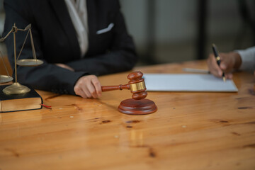 Lawyers, judges, legal matters, agree to discuss and consult with clients.