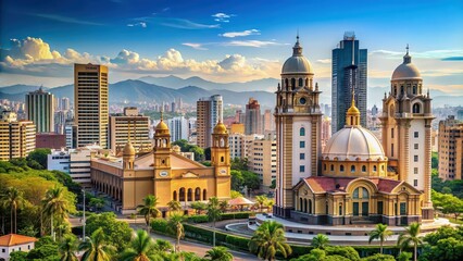 Obraz premium Barquisimeto musical heritage skyline with iconic landmarks and historic buildings , Barquisimeto, musical, heritage