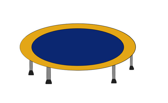 recommend clip art: Trampoline for cardio exercises illustration