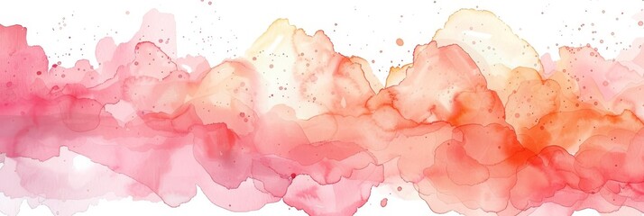 Obraz premium Abstract Minimalistic Watercolor Smoke Liquid Paint Geometric Shapes Nordic Scandinavian Bohemian Pattern Art in Muted Pantone Tones Trendy Balanced Soft Calming Serene Zen Gradient Design