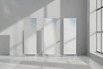 Obraz premium Standing slim Banner Mockup