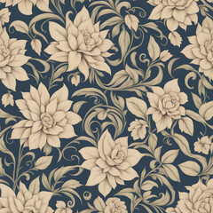 Seamless floral pattern background design 