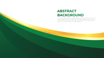 Abstract Green Wave Background. Curves and lines use for banner, cover, poster, wallpaper, design with space for text.