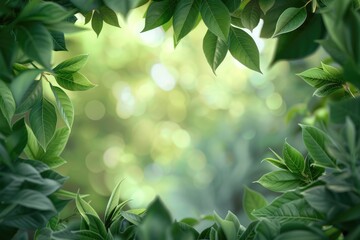 Obraz premium green leaves background