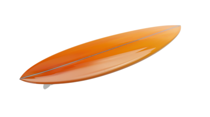 Surf board on transparent background