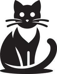 Cat Head Silhouette Vector Artwork
