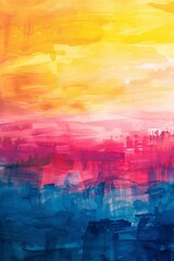 Obraz premium Abstract Minimalistic Watercolor Smoke Liquid Paint Geometric Shapes Nordic Scandinavian Bohemian Pattern Art in Muted Pantone Tones Trendy Balanced Soft Calming Serene Zen Gradient Design