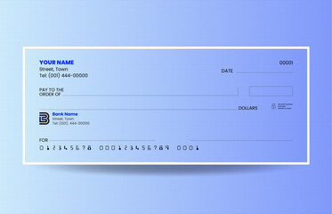 Gradient blank check template vector design