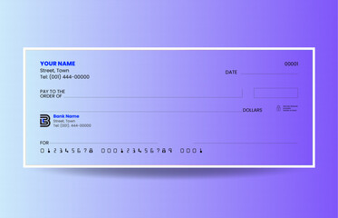 Gradient blank check template vector design