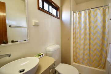 interior of a modern holiday cabin