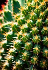 Obraz premium detailed texture cactus skin spikes natural plant close, patterns, thorns, rough, succulent, green, desert, prickly, spines, macro, flora, botanical, surface,