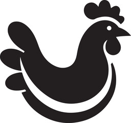 Hen Silhouette Vector Artwork