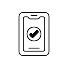 Smart Phone icon design with white background stock illustration