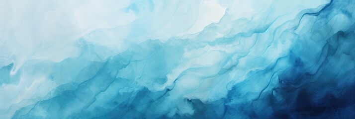 Fototapeta premium Abstract Blue and White Swirling Painting