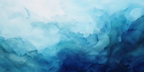 Obraz premium Abstract Blue Ink Painting