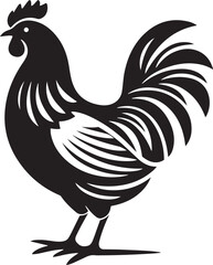 Hen Silhouette Vector Artwork