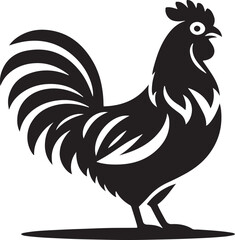 Hen Silhouette Vector Artwork