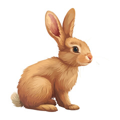 Fototapeta premium Cute Rabbit vector illustration isolated on white background