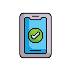 Smart Phone icon design with white background stock illustration