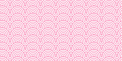 	
Overlapping Pattern Minimal diamond geometric waves spiral and abstract circle wave line. pink color seamless tile stripe geometric create retro square line backdrop white pattern background.