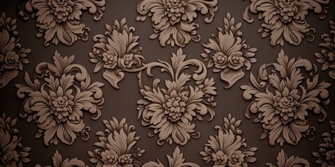 Ornate Floral Wallpaper Design
