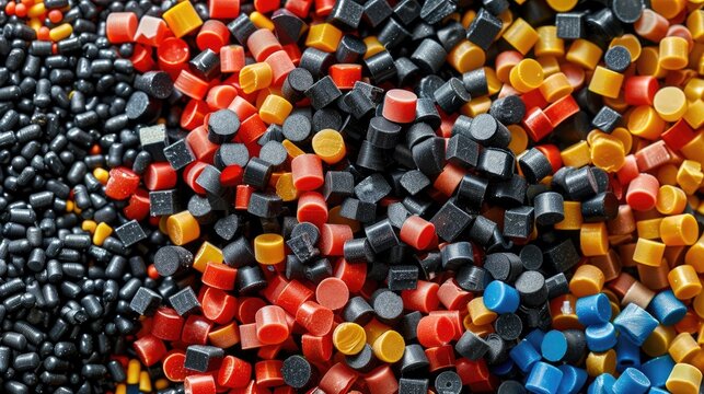 Plastic bead with master batch and polymer resin for injection molding process