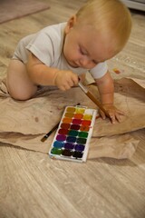 sister and brother hugging