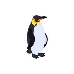 コウテイペンギン（エンペラーペンギン）。フラットなベクターイラスト。 Emperor penguin. Flat vector illustration.