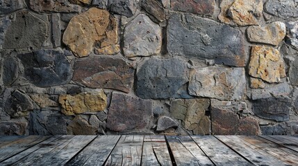 Polished stone wall piece with empty space