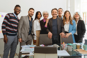 Diverse Business Team Portrait - Smiling Corporate Professionals Group Photo
