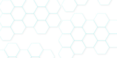 Modern hexagons White Hexagonal Background. Luxury honeycomb grid White Pattern.3d white hexagon grid tile structure mesh background.