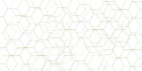 Modern hexagons White Hexagonal Background. Luxury honeycomb grid White Pattern.3d white hexagon grid tile structure mesh background.