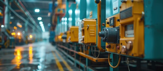 Industrial Machinery in a Factory Setting