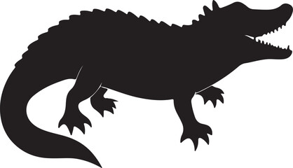crocodile isolated Vector, crocodile Silhouette, crocodile set, crocodile logo ,Vector illustration, Vector Graphic, EPS 10 , clip art work,crocodile Icon Vector - Minimalist and Elegant crocodile