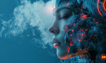 A humanoid robot head