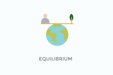 Equilibrium Vector Icon Or Logo Illustration