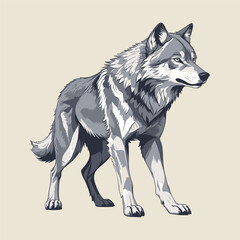Majestic Wolf Illustration