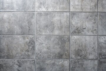 Fototapeta premium Grey concrete tile with subtle texture and gentle shadows, adding an industrial touch to any space, ideal for modern interior design and architectural concepts.