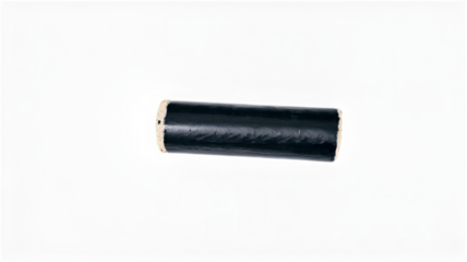 Black grunge rectangular abstract background made of paint roller signs isolated on transparent background